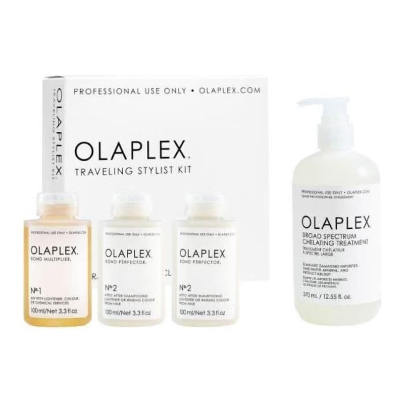Olaplex Traveling Stylist Kit & Chelating Treatment Bundle  Ultimate Hair Care Set | Strengthen, Detoxify & Repair On-the-Go