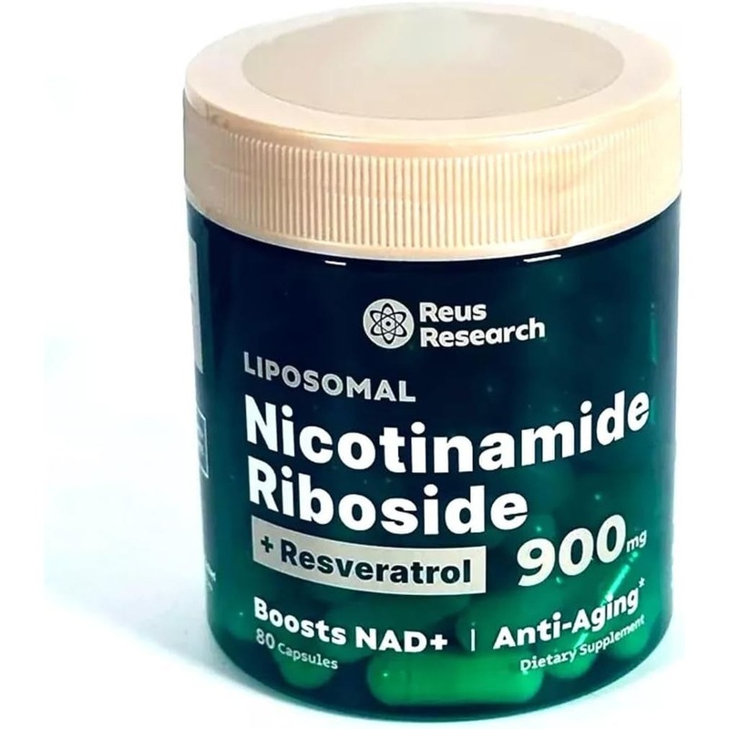 Reus Research Liposomal Nicotinamide Riboside  80 Capsules | NAD+ Booster for Cellular Energy & Anti-Aging