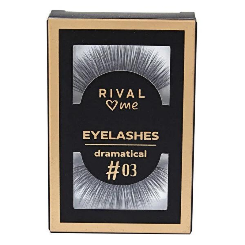 Rival Loves Me False Eyelashes No:03 Dramatical – Natural Look, Includes Adhesive, Enhances Beauty