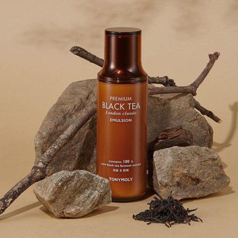 TONYMOLY Premium Black Tea London Classic Emulsion  150ml | Nourishing & Soothing Emulsion with Fermented Black Tea Extract