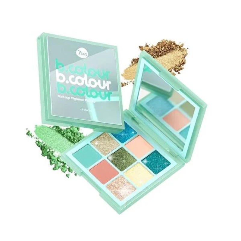 7Days B.Colour Rainbow Dash Eyeshadow Palette: Create Stunning, Blendable Eye Makeup with Vibrant, Long-Lasting Pigments