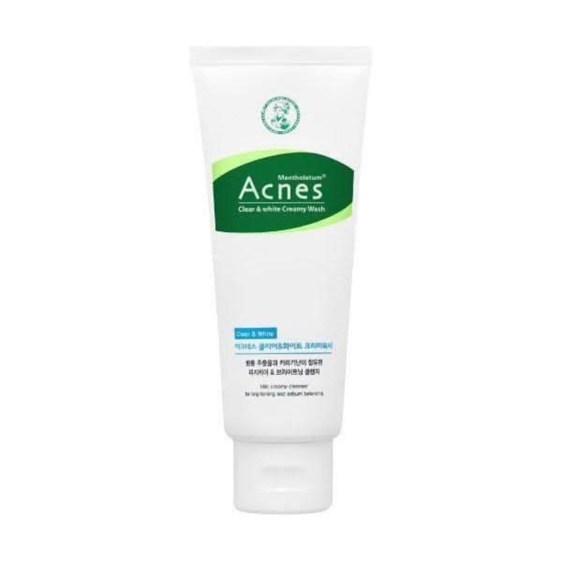 Acnes Clear & White Creamy Wash  Oil-Control & Brightening Cleanser (100g)