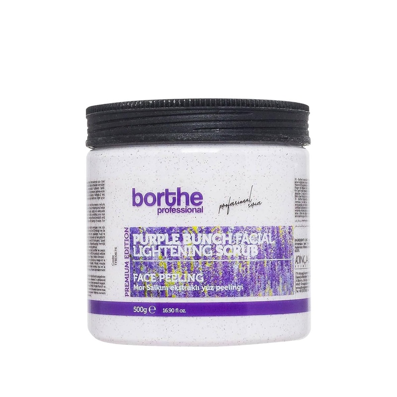 Borthe Professional Face Scrub – 500g Purple Exfoliating Skincare for Smoother Facial Skin
