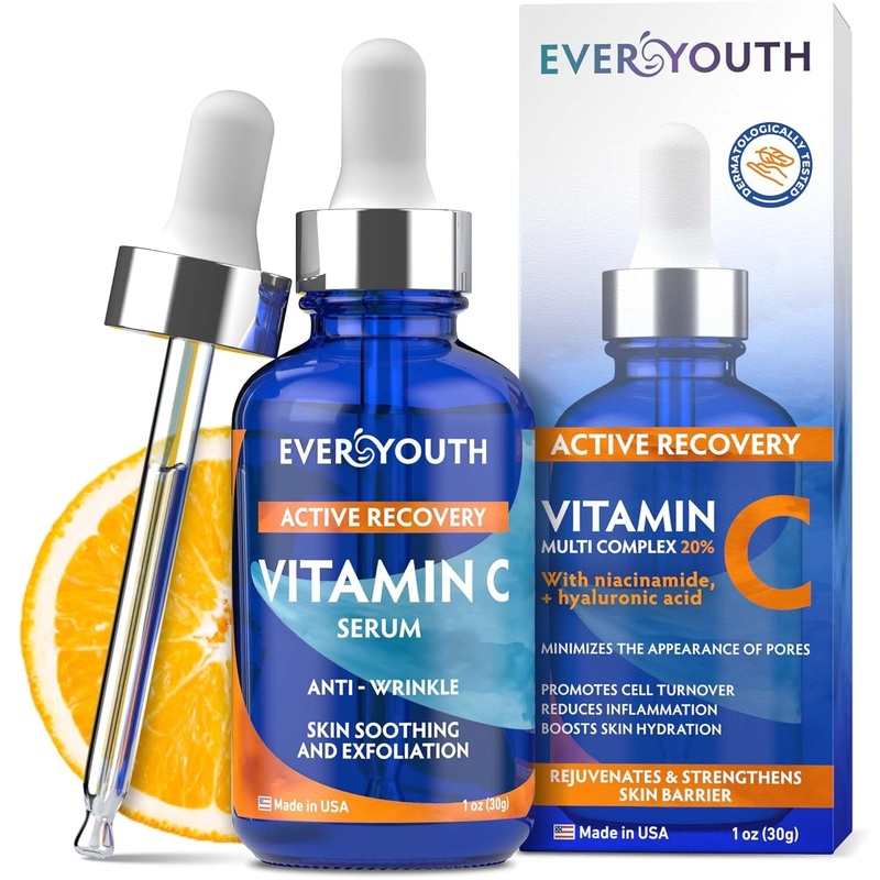 EVERYOUTH Active Recovery Vitamin C Serum  30g | Brightening & Anti-Aging Treatment for Radiant Skin 1 Fl Oz (Pack Of 1)
