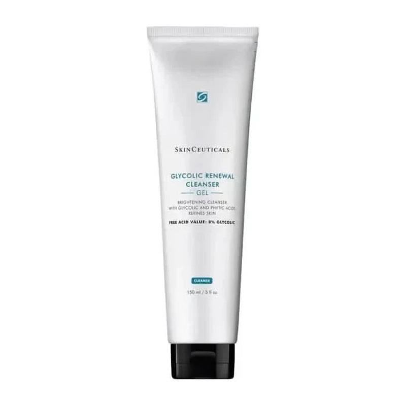 SkinCeuticals Glycolic Renewal Cleanser  150ml | 8% Glycolic Acid Gel Cleanser for Radiance, Texture & Makeup Removal