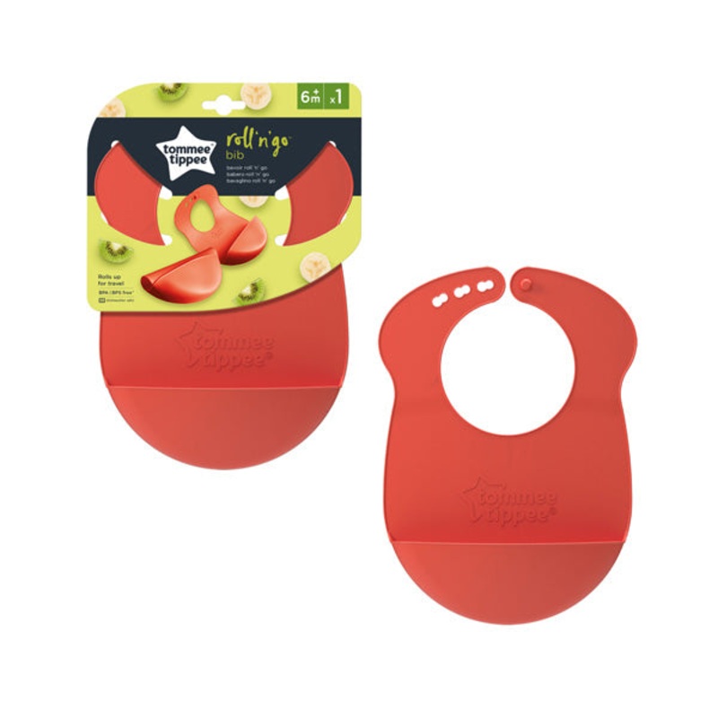 Tommee Tippee Roll N Go Bib ORANGE