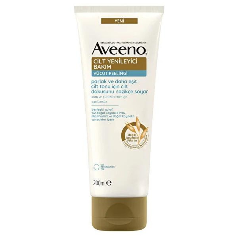 Aveeno Renewal Body Peel for Sensitive Skin – Gentle Exfoliant with Oat and PHA for Softer, Radiant Skin