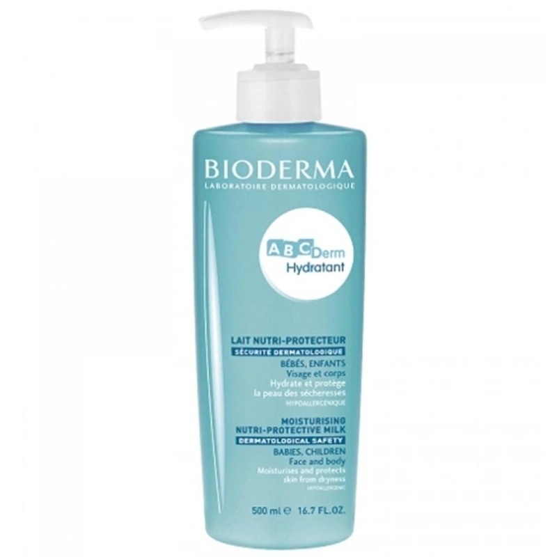 Bioderma Abcderm Moisturizing Milk: Gentle Baby Lotion for Sensitive Skin – Paraben Free, Hypoallergenic, Protects & Hydrates (16.91 fl oz)