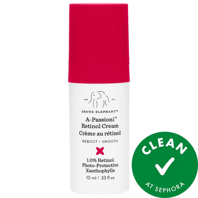 Drunk Elephant Mini A-Passioni 1.0% Vegan Retinol Cream: Anti-Aging, Wrinkle & Fine Line Treatment, Improve Skin Texture & Tone, Cruelty-Free Skincare