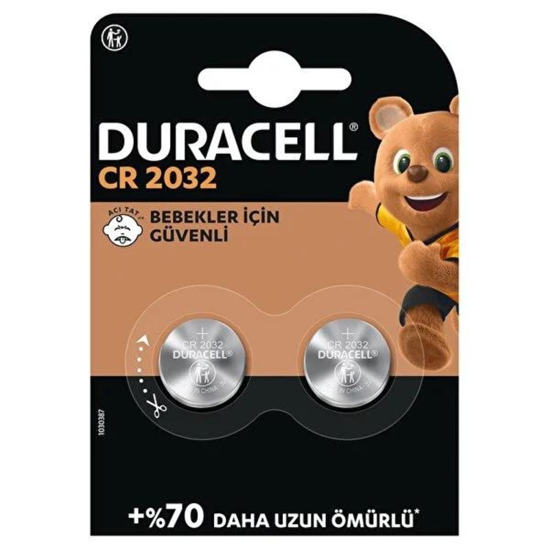 Duracell CR2032 Lithium Coin Battery 3V – Long Life, Child-Safe for AirTags & Electronics