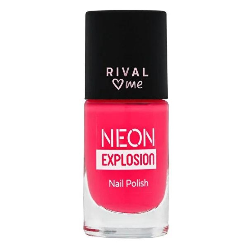 Rival Loves Me Neon Explosion Oje No.09 Coral Pink Nail Polish 8ml – Vibrant, Neon Coral Pink Nail Color