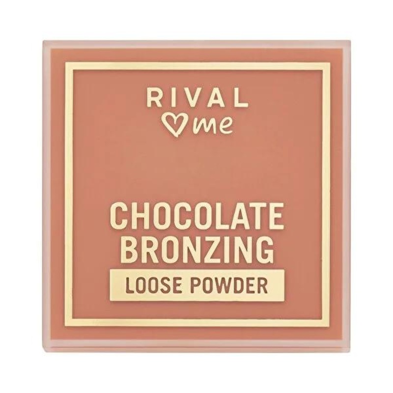 Rival Loves Me Chocolate Bronzer: Vegan Loose Bronzing Powder for Natural Face & Dcollet Bronze – Delicious Scented Makeup