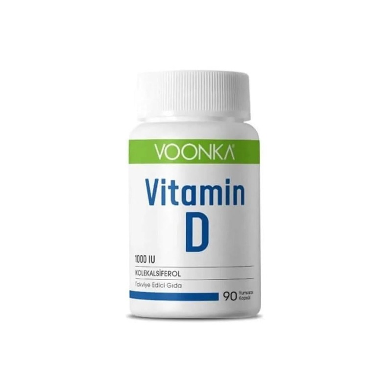 Voonka Vitamin D3 1000 IU Supplement – 90 Capsules for Bone Health & Immune Support