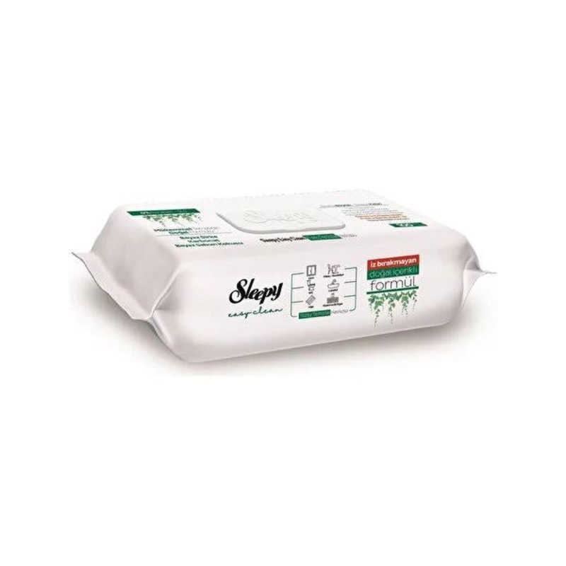 Sleepy Natural Surface Cleaning Wipes – White Vinegar & Baking Soda – Disposable, No Rinse, Hypoallergenic – Extra Large 100 Count