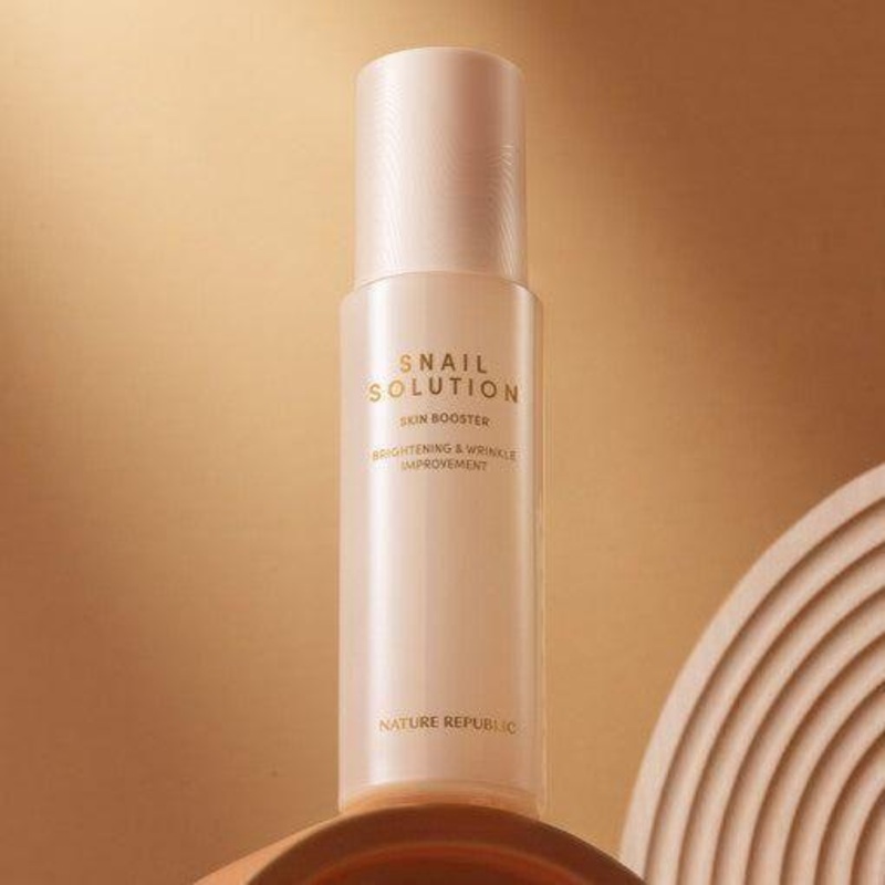 NATURE REPUBLIC Snail Solution Skin Booster  130ml | 80% Snail Mucin Hydrating Toner for Radiant, Balanced Skin