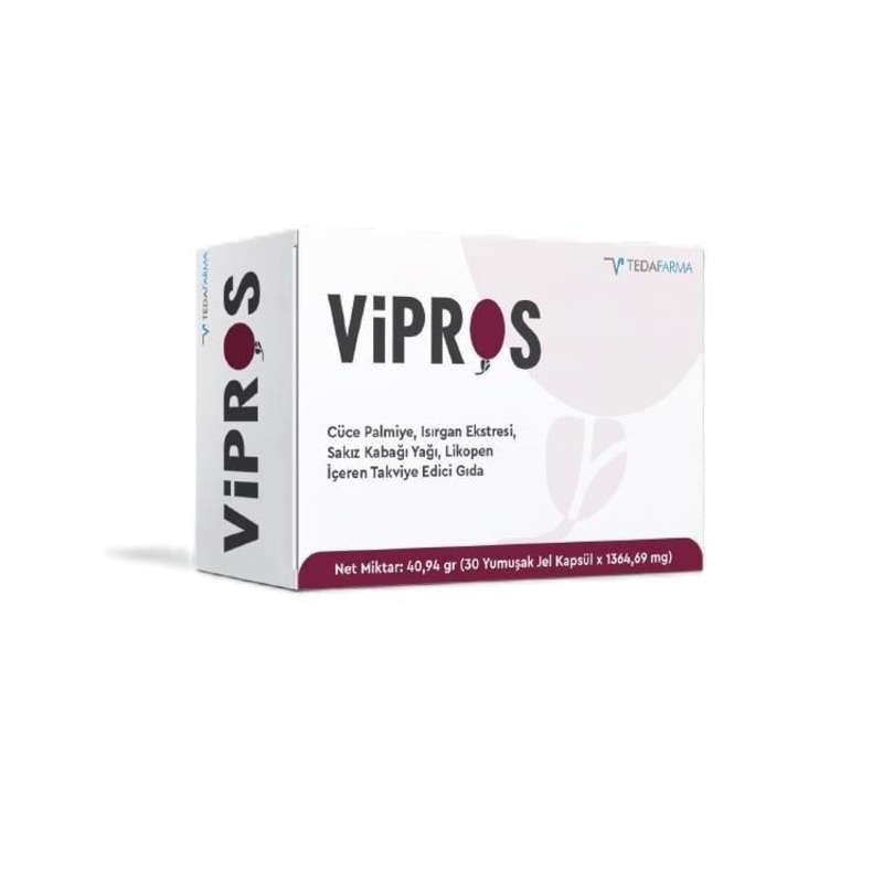 Vipros: Saw Palmetto Prostate Health Supplement – Supports Urinary Function, Antioxidant Defense, and Men’s Overall Well-being – 30 Softgels