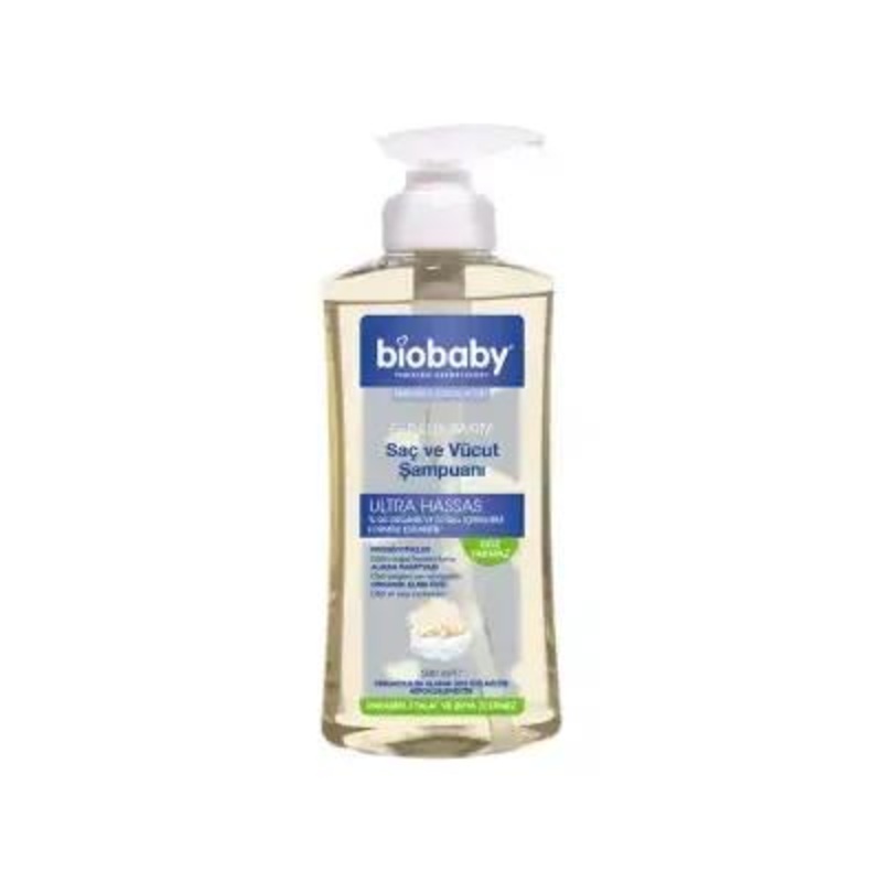 Biobaby Gentle Probiotic Baby Shampoo & Body Wash – 16.91 fl oz, Soothing Chamomile, Natural Baby Care for Sensitive Skin