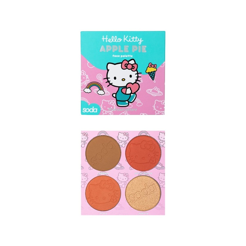 Soda Hello Kitty Apple Pie Makeup Palette – Compact, Portable Cosmetic Face Palette for Young Adults & Fans