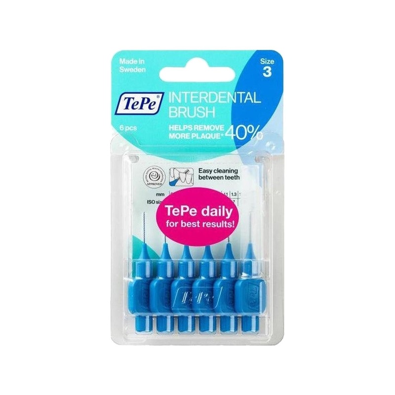 Tepe 0.6 mm Interdental Brush Set of 6 – Effective Oral Hygiene for Tight Teeth Spacing