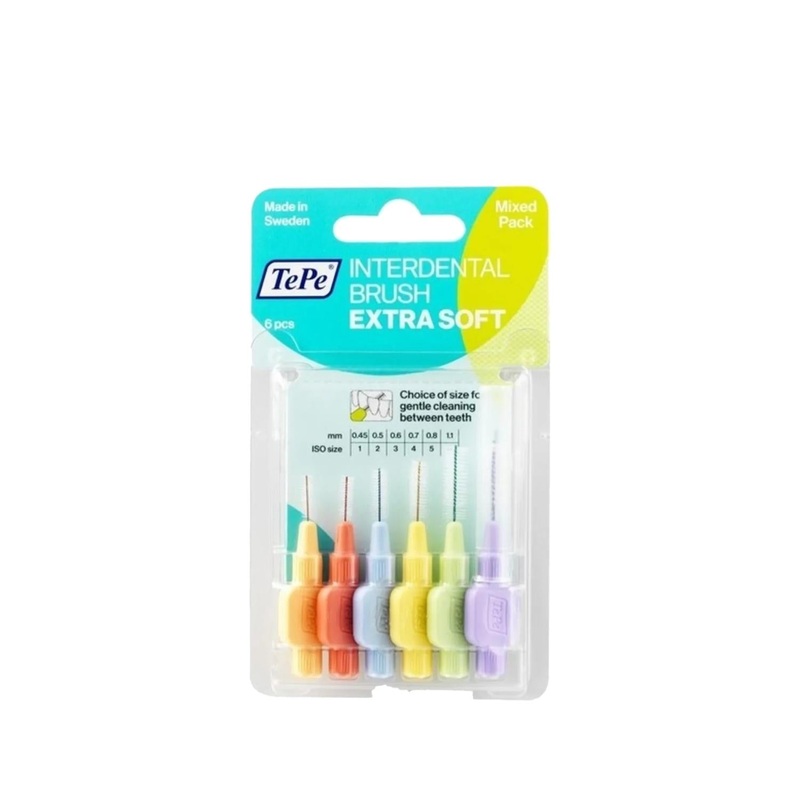Tepe Extra Soft Interdental Brush Set of 6 – Gentle on Gums, Effective Oral Hygiene