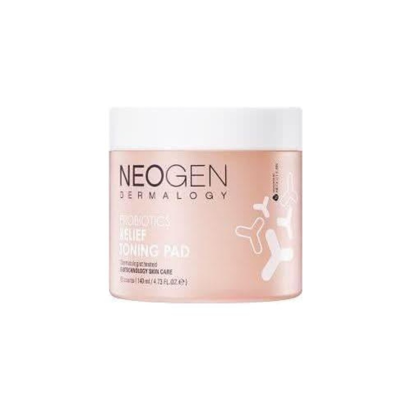 NEOGEN Probiotics Relief Toning Pad  140ml (50 Pads) | Calming, Firming & Skin Barrier Boost