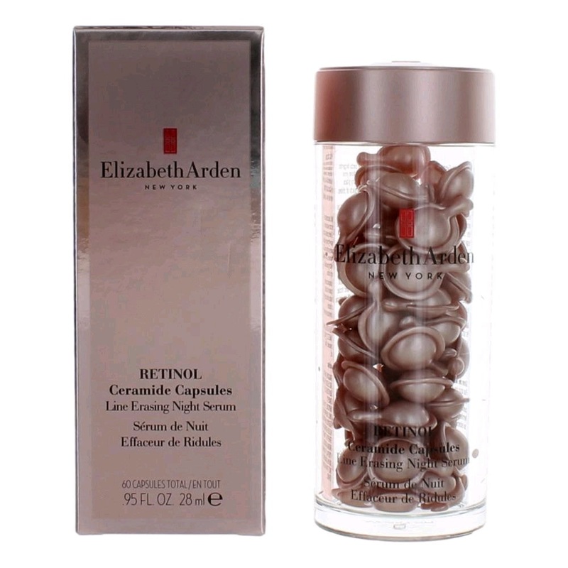 Retinol by Elizabeth Arden, 60 Ceramide Capsules Line Erasing Night Serum for Women