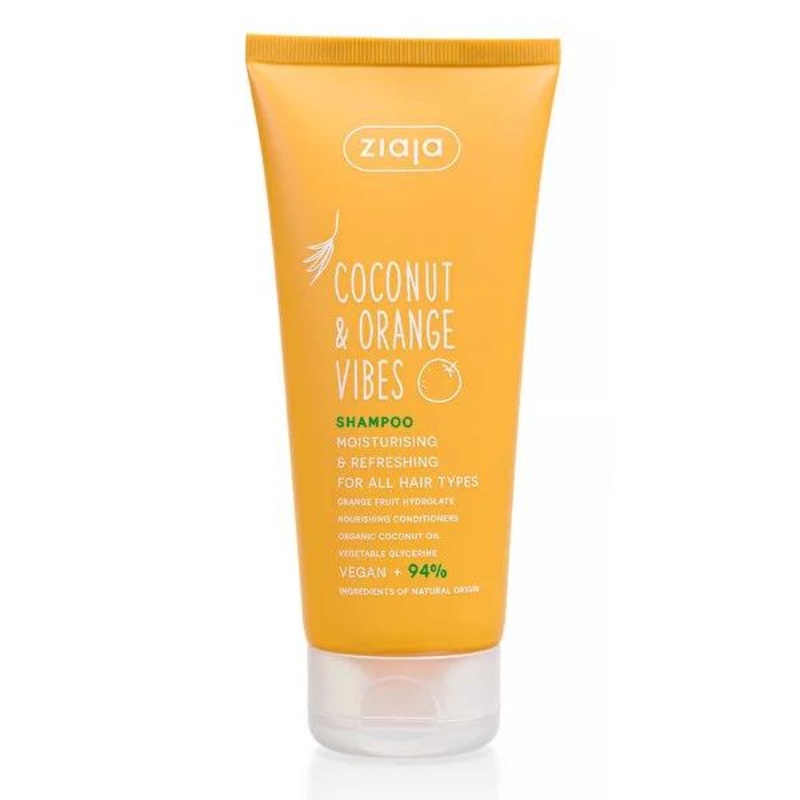Ziaja Moisturizing Coconut & Orange Shampoo for Curly Hair – 6.76 fl oz