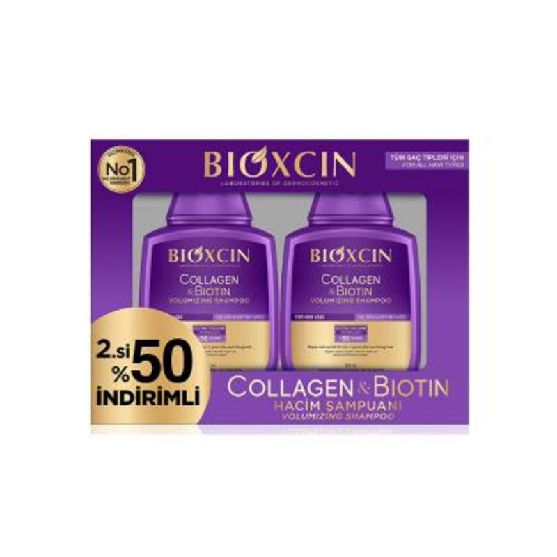 Bioxcin Collagen Biotin Shampoo – Hypoallergenic, Paraben-Free Hair Care for Thin Hair