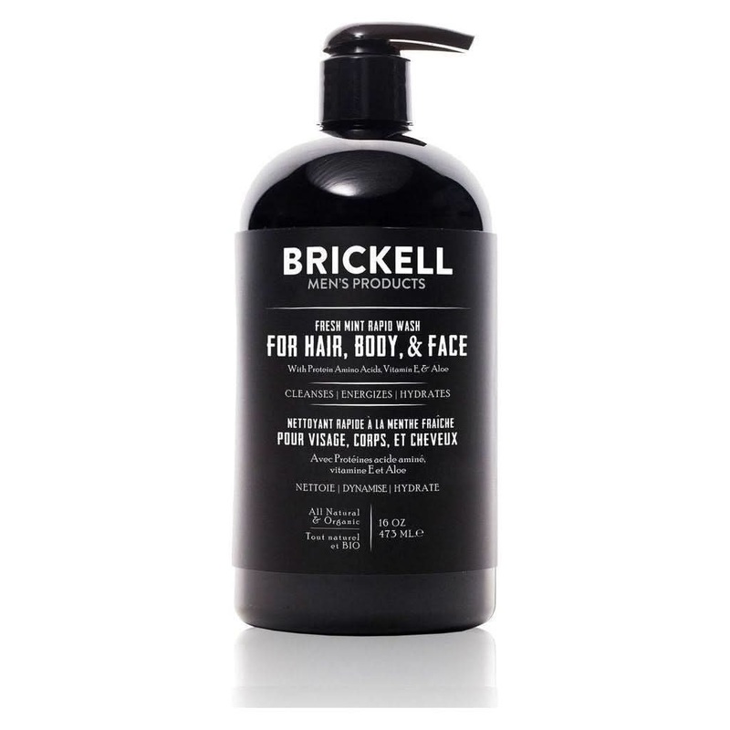 Brickell Rapid Wash Fresh Mint  473ml | 3-in-1 Body, Hair & Face Wash for Men