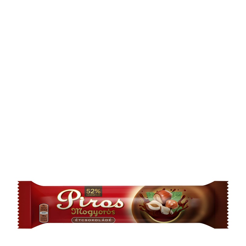 Piros Mogyoros Dark Chocolate Bar, 40 g