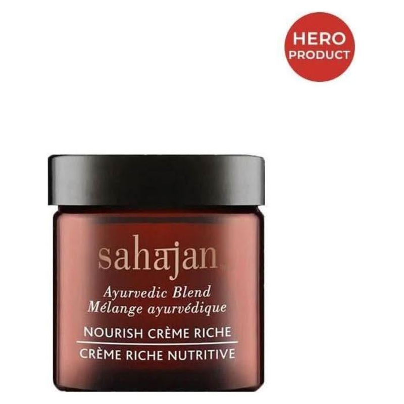 Sahajan Nourish Crme Riche  50ml | Ayurvedic Anti-Aging Moisturiser with Triphala, Gotu Kola & Coconut 1.7 oz