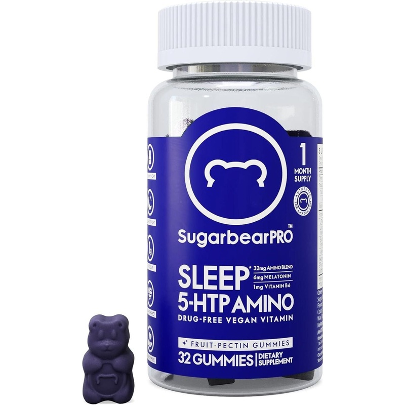 SugarbearPRO Sleep Gummies: Extra Strength Melatonin & Vegan Sleep Aid – 30 Ct 1 Month Supply
