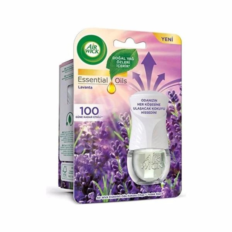 Air Wick Electric Room Fragrance Diffuser – Lavender Scent, 360-Degree Fragrance Diffusion, Adjustable Intensity, Long-Lasting