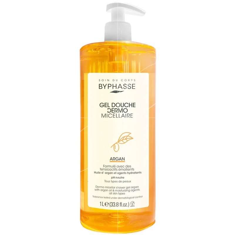 Byphasse gel douche dermo micellaire – Argan 1L