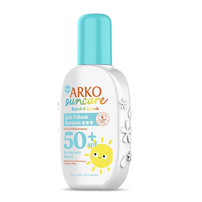 Arko Sun Care SPF 50+ Kids Sunscreen Spray: Ultimate UVA/UVB Protection, Water Resistant, Ocean-Friendly for Sensitive Skin – 6.76 fl oz