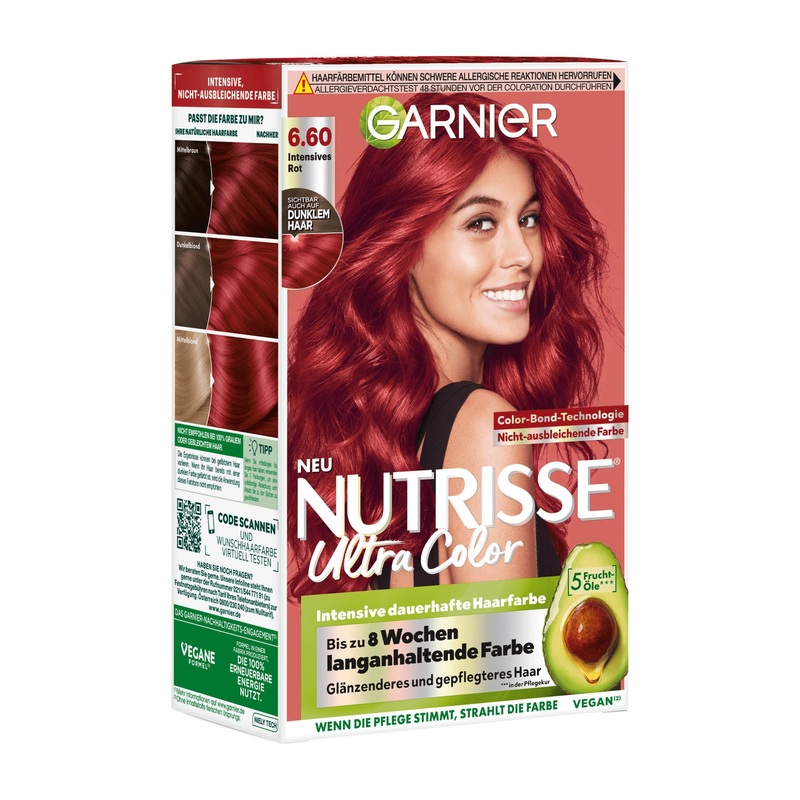 Garnier Nutrisse 6.60 Intensive Red permanent hair color
