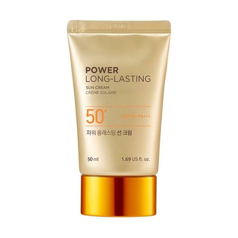THE FACE SHOP Power Long-Lasting Sun Cream SPF50+ PA+++ – 50ml | Matte, Water-Resistant UV Protection