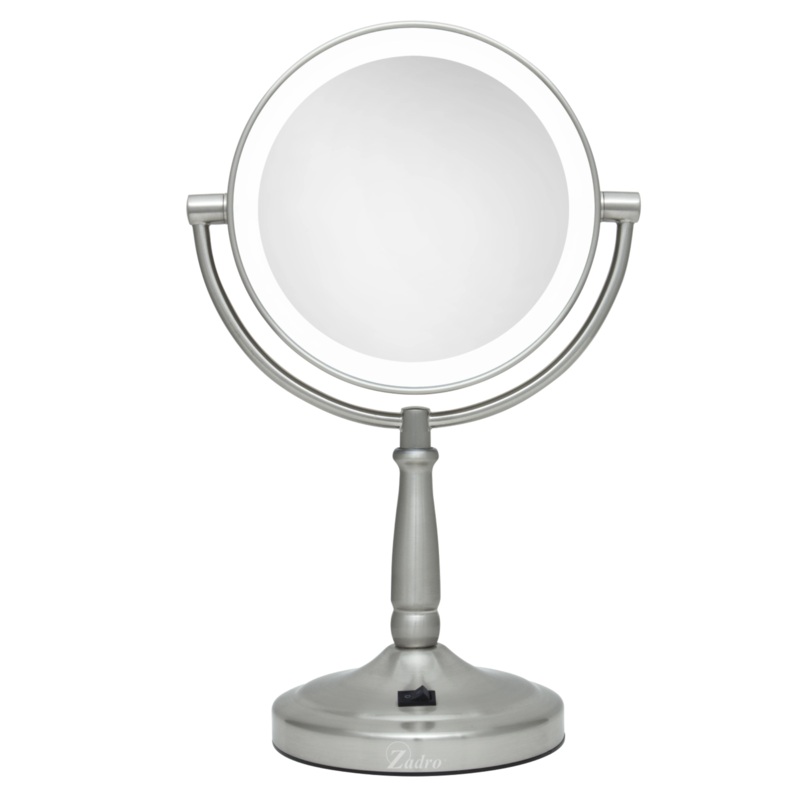 Zadro 9″ Round LED Cordless Dual-Sided Mirror 10X/1X LEDMV410
