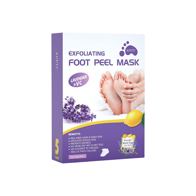 APPTI Exfoliating Foot Peel Mask Lavender and Vitamin C 40g