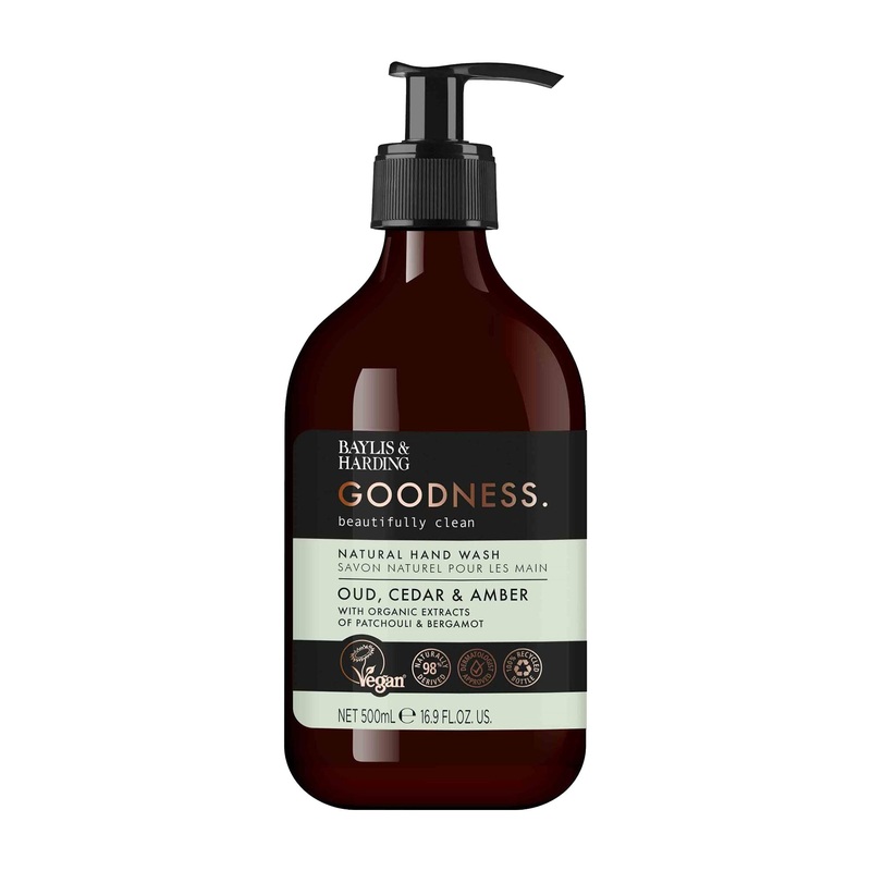 Baylis & Harding Oud, Cedar & Amber natural hand wash, 500 mL