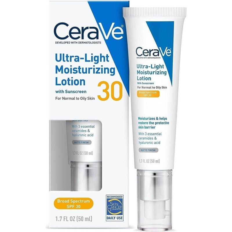 CeraVe Ultra-Light Moisturizing Lotion SPF 30 – 50ml | Lightweight, Oil-Free Hydration & Sun Protection