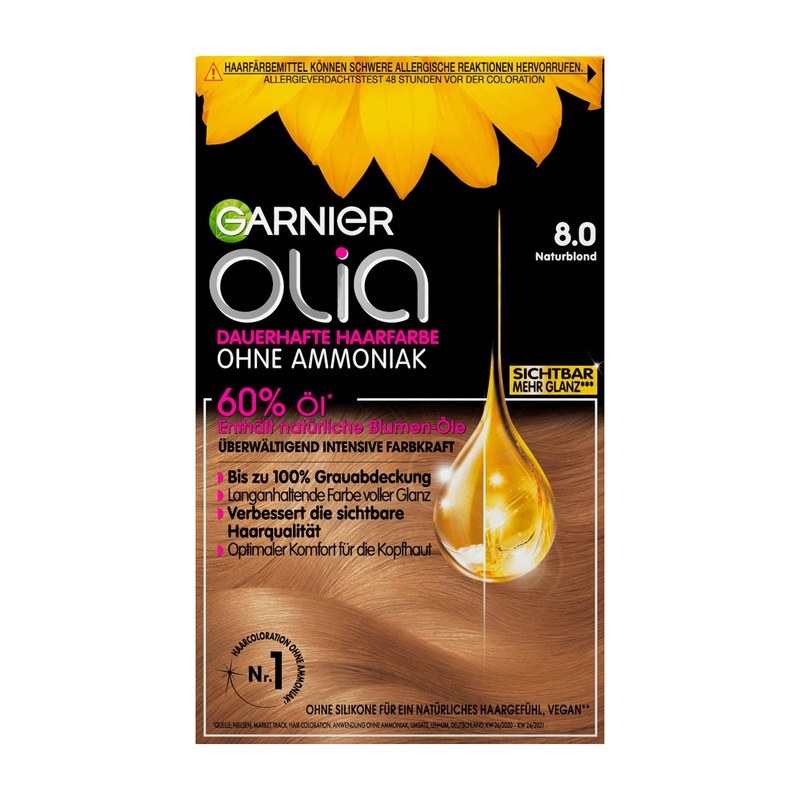 Garnier olia 8.0 Blonde permanent hair color