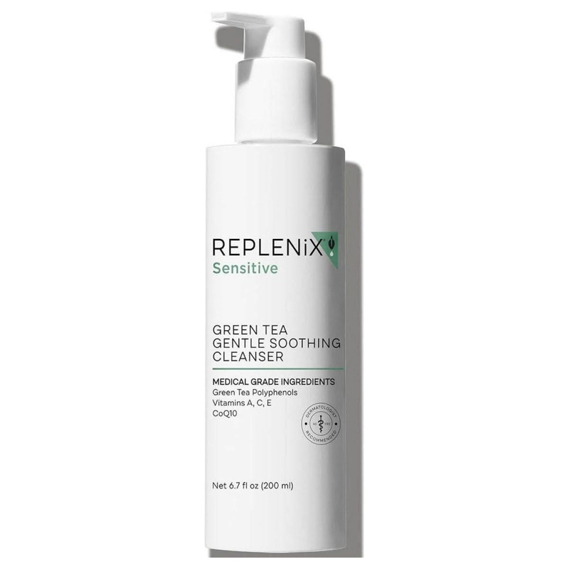 Replenix Green Tea Gentle Soothing Cleanser  200ml | Ultra-Calming Cleanser for Sensitive, Redness-Prone & Rosacea Skin