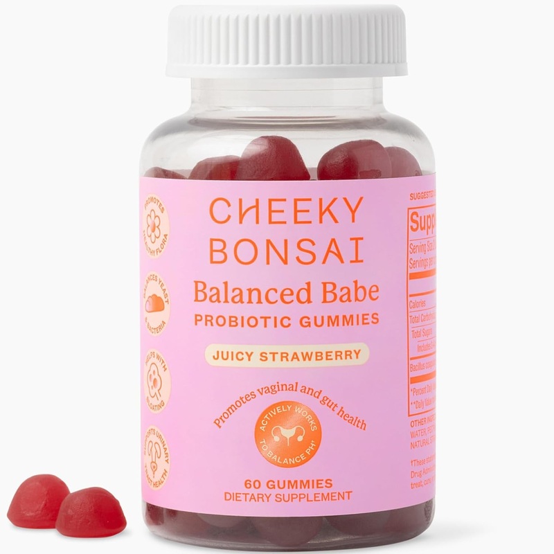 Cheeky Bonsai Balanced Babe Probiotic Gummies  60 Gummies | Supports Vaginal, Digestive & Urinary Tract Health
