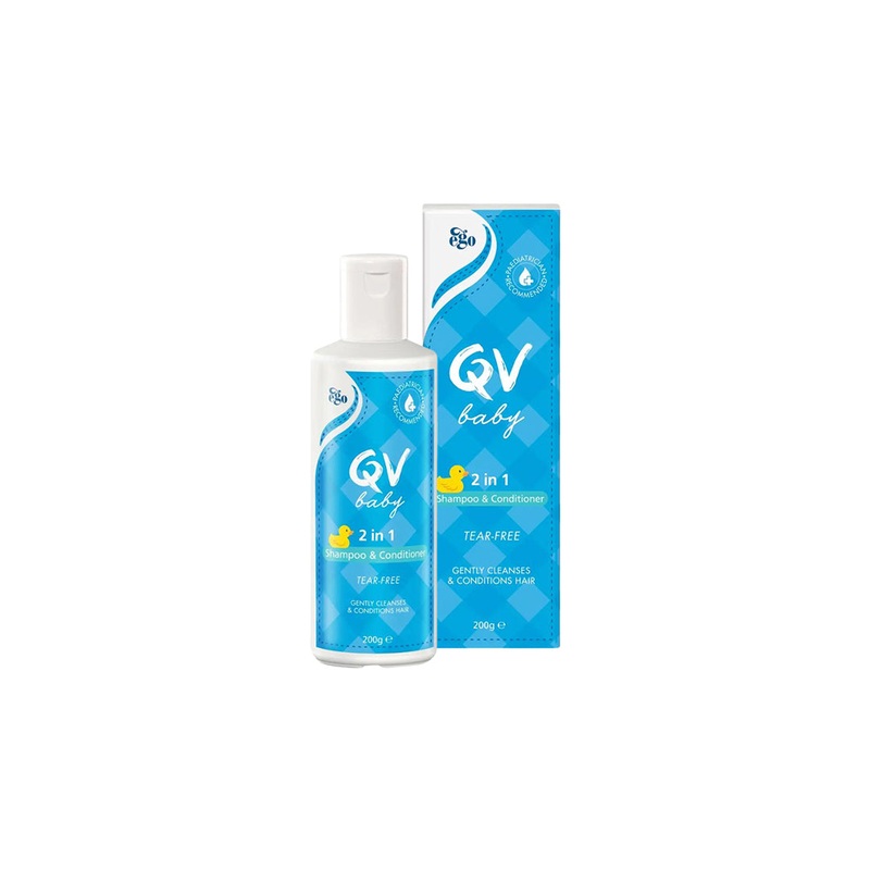 Ego QV Baby 2 In 1 Shampoo & Conditioner Tear-Free Gentle Cleanses & Conditions Hair 200g