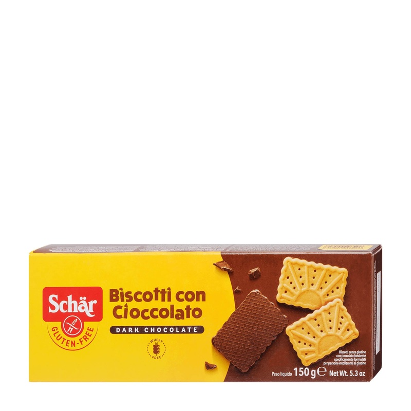 Schr Dark Chocolate gluten-free cookies, 150 g
