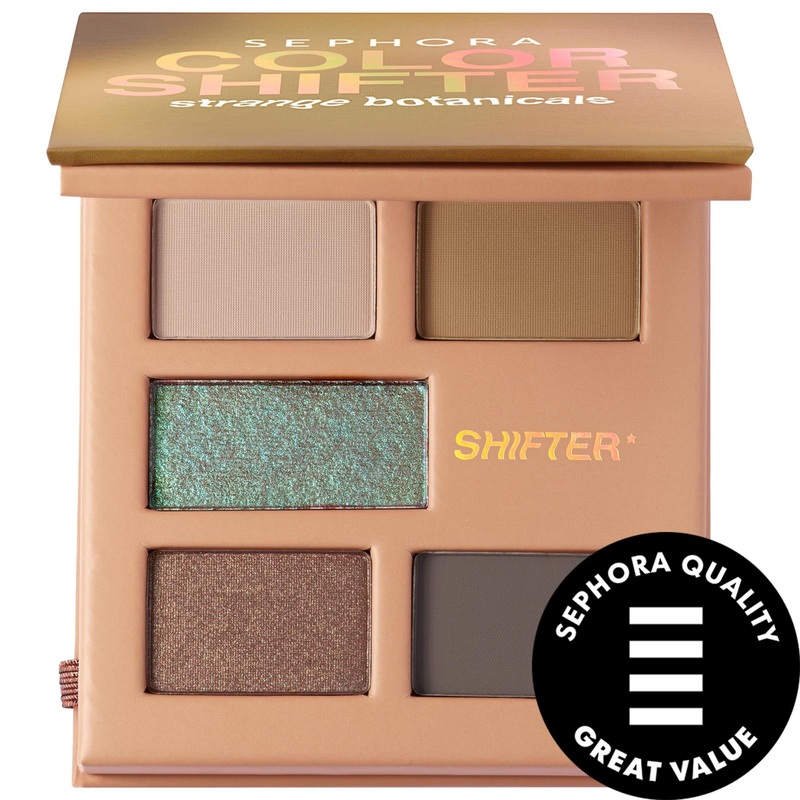 Strange Botanicals Mini Color Shifter Eyeshadow Palette: Transform Your Look with Psychedelic Glitter Topper & Sustainable Makeup