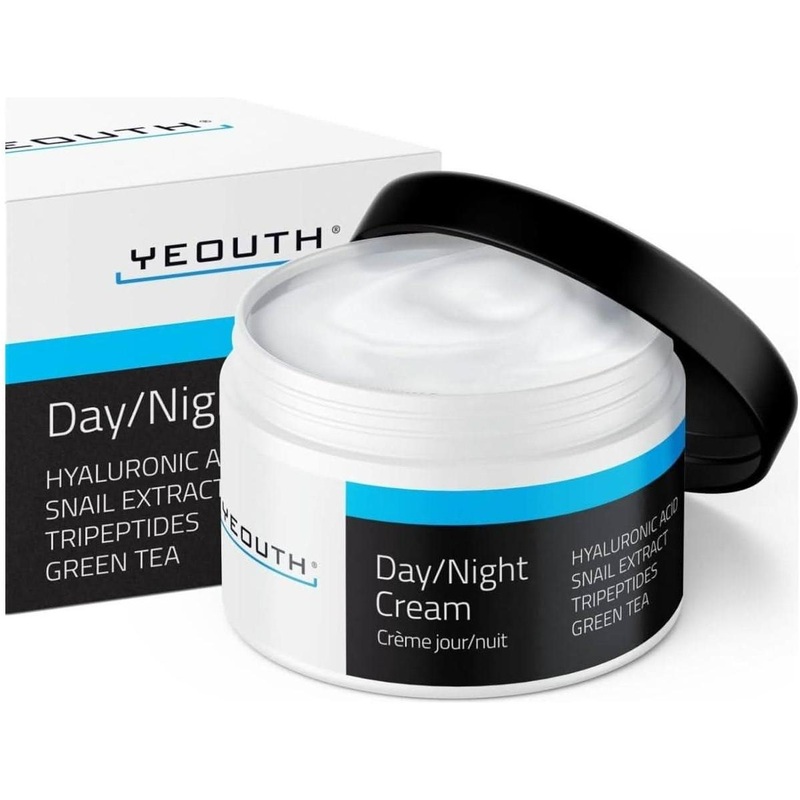 YEOUTH Day/Night Cream  118ml | Hydrating & Firming Moisturiser with Snail Extract, Peptides & Green Tea