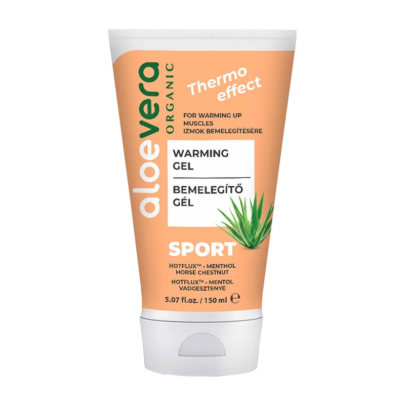 Aloe Vera Organic sport thermo effect warming gel, 150 mL