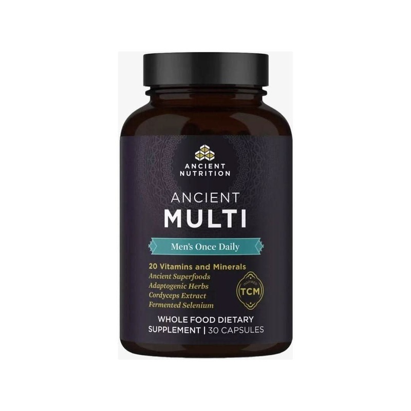 Ancient Nutrition Men’s Multivitamin Once Daily  30 Capsules | Energy, Heart & Brain Support 30 caps